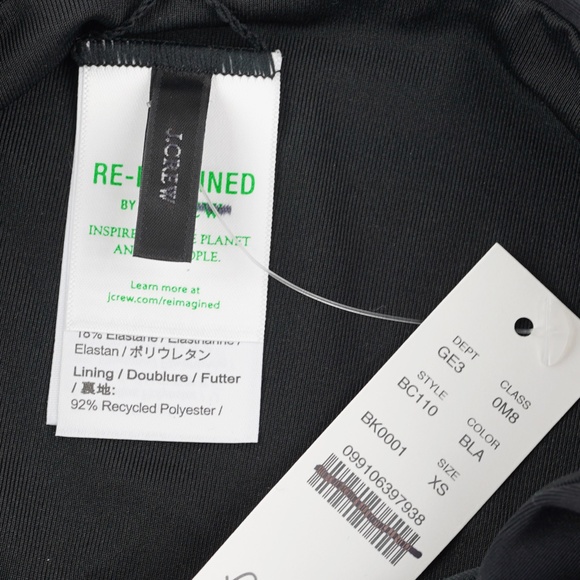 New JCREW Size XS Tie high-rise bikini bottom in Black - Picture 4 of 4